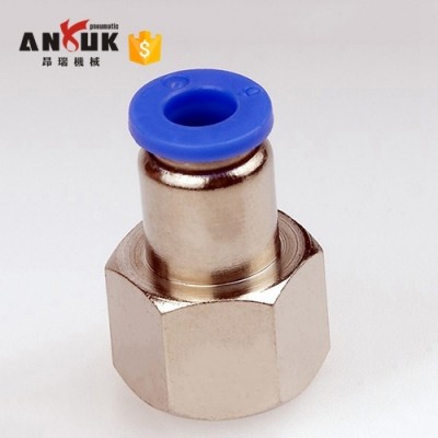 Pcf Tube Quick Pneumatic Connector Push Pipe Copper One Touch Fitting Pneumatic Fittings